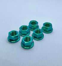 Load image into Gallery viewer, Titanium Flanged Nuts - Raw & Colours