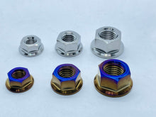 Load image into Gallery viewer, Titanium Flanged Nuts - Raw & Colours