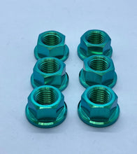 Load image into Gallery viewer, Titanium Flanged Nuts - Raw & Colours