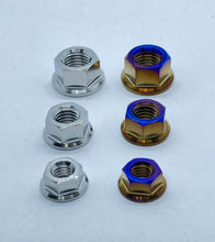 Load image into Gallery viewer, Titanium Flanged Nuts - Raw & Colours