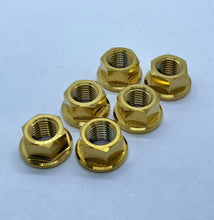Load image into Gallery viewer, Titanium Flanged Nuts - Raw & Colours