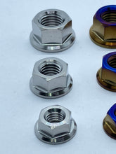 Load image into Gallery viewer, Titanium Flanged Nuts - Raw & Colours