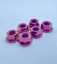 Load image into Gallery viewer, Titanium Flanged Nuts - Raw & Colours