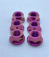 Load image into Gallery viewer, Titanium Flanged Nuts - Raw & Colours