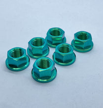 Load image into Gallery viewer, Titanium Flanged Nuts - Raw & Colours