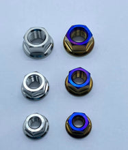 Load image into Gallery viewer, Titanium Flanged Nuts - Raw & Colours