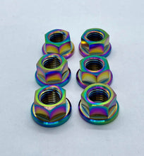 Load image into Gallery viewer, Titanium Flanged Nuts - Raw & Colours