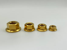 Load image into Gallery viewer, Titanium Flanged Nuts - Raw & Colours
