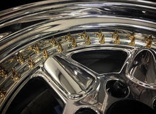 Load image into Gallery viewer, Gold Spiked Steel Split Rim Bolts - M7 x 24mm