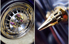 Load image into Gallery viewer, Gold Spike Steel Split Rim Bolts - M7 x 32mm