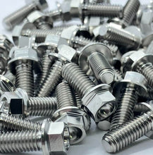Load image into Gallery viewer, M6 Flanged Hex Titanium Bolt.