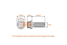 Load image into Gallery viewer, Chrome Spiked Steel Split Rim Bolts - M7 x 24mm