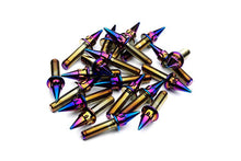 Load image into Gallery viewer, Neo Chrome Spiked Steel Split Rim Bolts - M7 x 24mm
