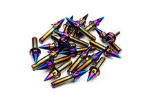 Load image into Gallery viewer, Neo Chrome Spiked Steel Split Rim Bolts - M7 x 24mm