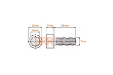 Load image into Gallery viewer, Titanium Split Rim Bolts - M7 x 24.5mm