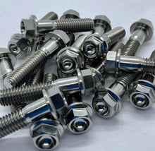 Load image into Gallery viewer, M10 Flanged Hex Titanium Bolt.
