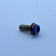 Load image into Gallery viewer, M6 Flanged Hex Titanium Bolt.
