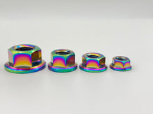 Load image into Gallery viewer, Titanium Flanged Nuts - Raw &amp; Colours
