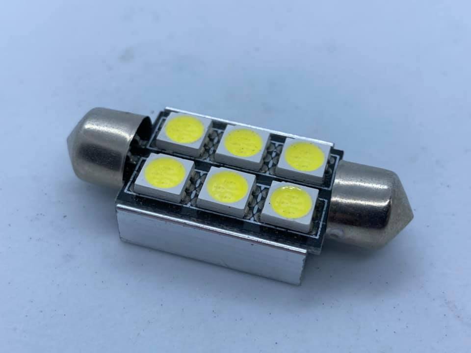 39mm 6 White LED SMD Festoon Canbus Bulb.