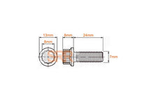 Load image into Gallery viewer, Black Steel Split Rim Bolts - M7 x 24mm
