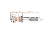 Load image into Gallery viewer, Electric Blue Steel Split Rim Bolts - M7 x 32mm
