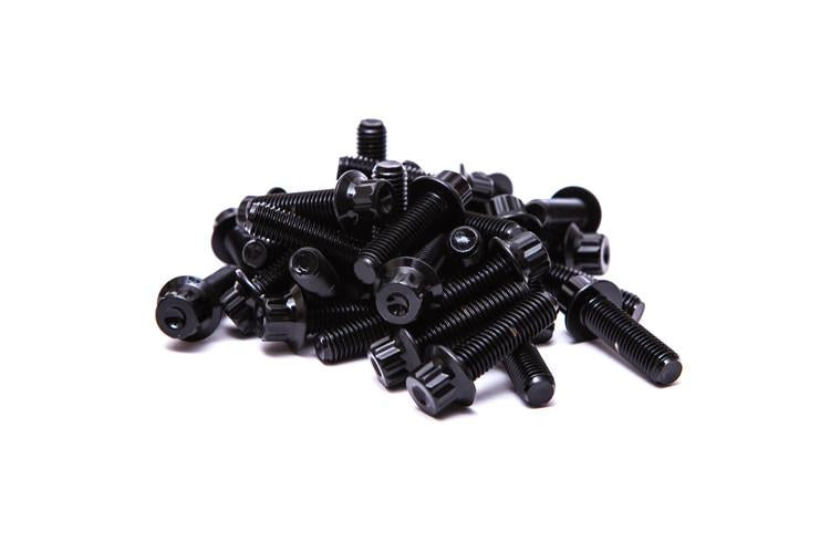 Black Steel Split Rim Bolts - M7 x 24mm