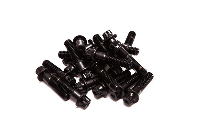 Black Steel Split Rim Bolts - M8 x 32mm