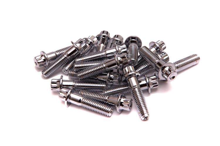 Chrome Steel Split Rim Bolts - M8 x 32mm