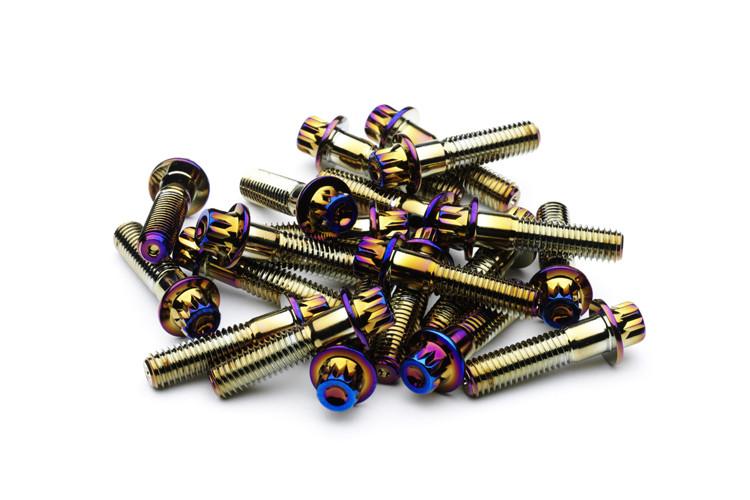 Neo Chrome Steel Split Rim Bolts - M8 x 32mm